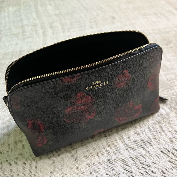 Coach • Black Floral Cosmetic Bag - Picture 5 of 5